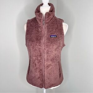 Patagonia Los Gatos Sherpa Fleece Full Zip Vest Mauve Purple M
